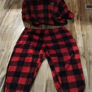 Red and Black Buffalo Plaid Lounge Set
